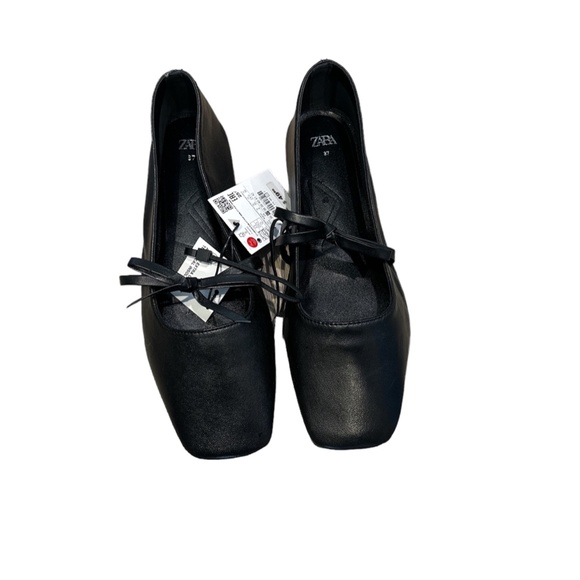 Zara Ballet Flats with Bow Trim Size 6.5 - Picture 8 of 11